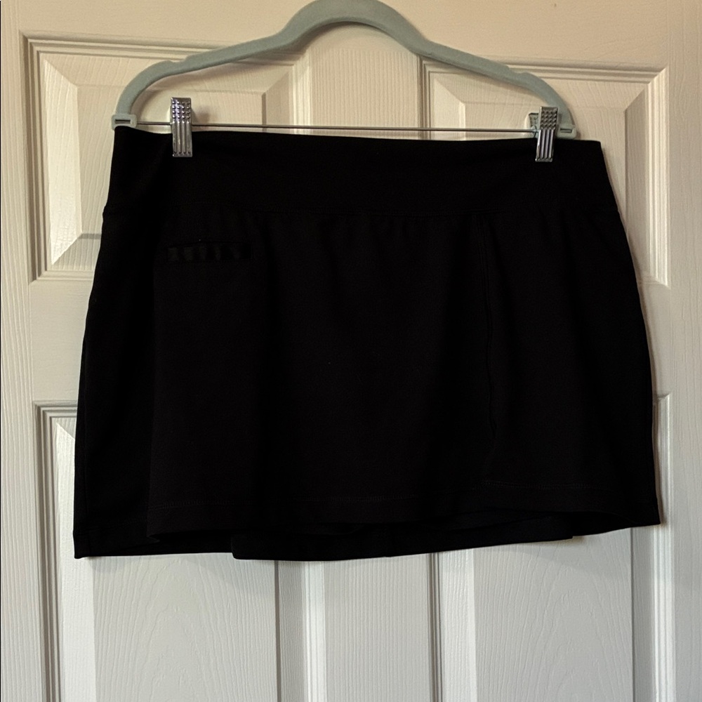 CAbi 472 Black Athletic Skort with Built-In Shorts